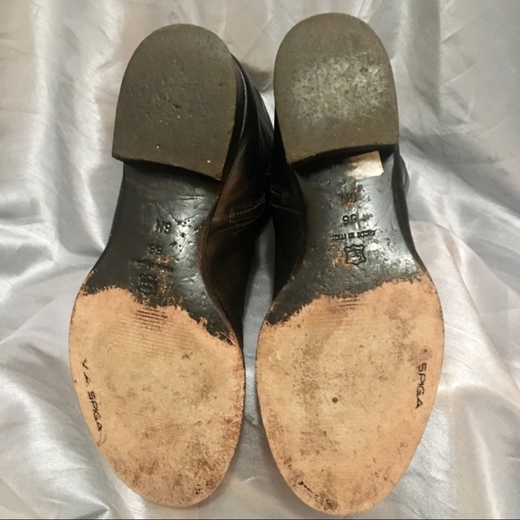 VINTAGE Italian leather lace up boots size 6 - Picture 2 of 2